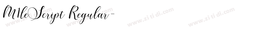 M1leScript Regular字体转换